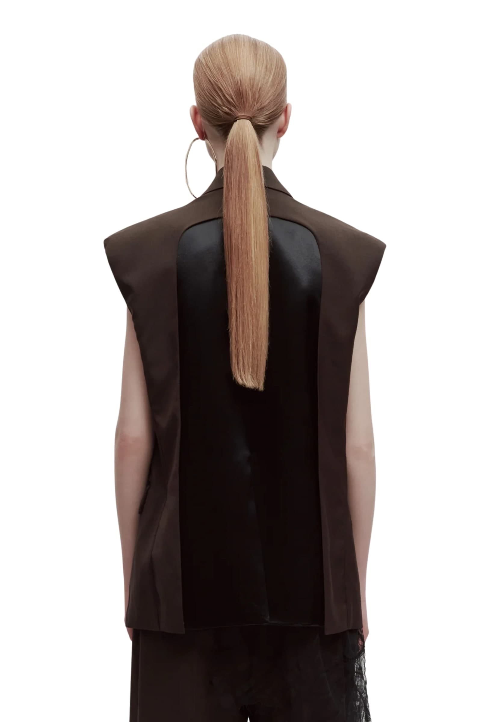ERIKA CAVALLINI GILET GLORIA  COLLO A REVER - 3
