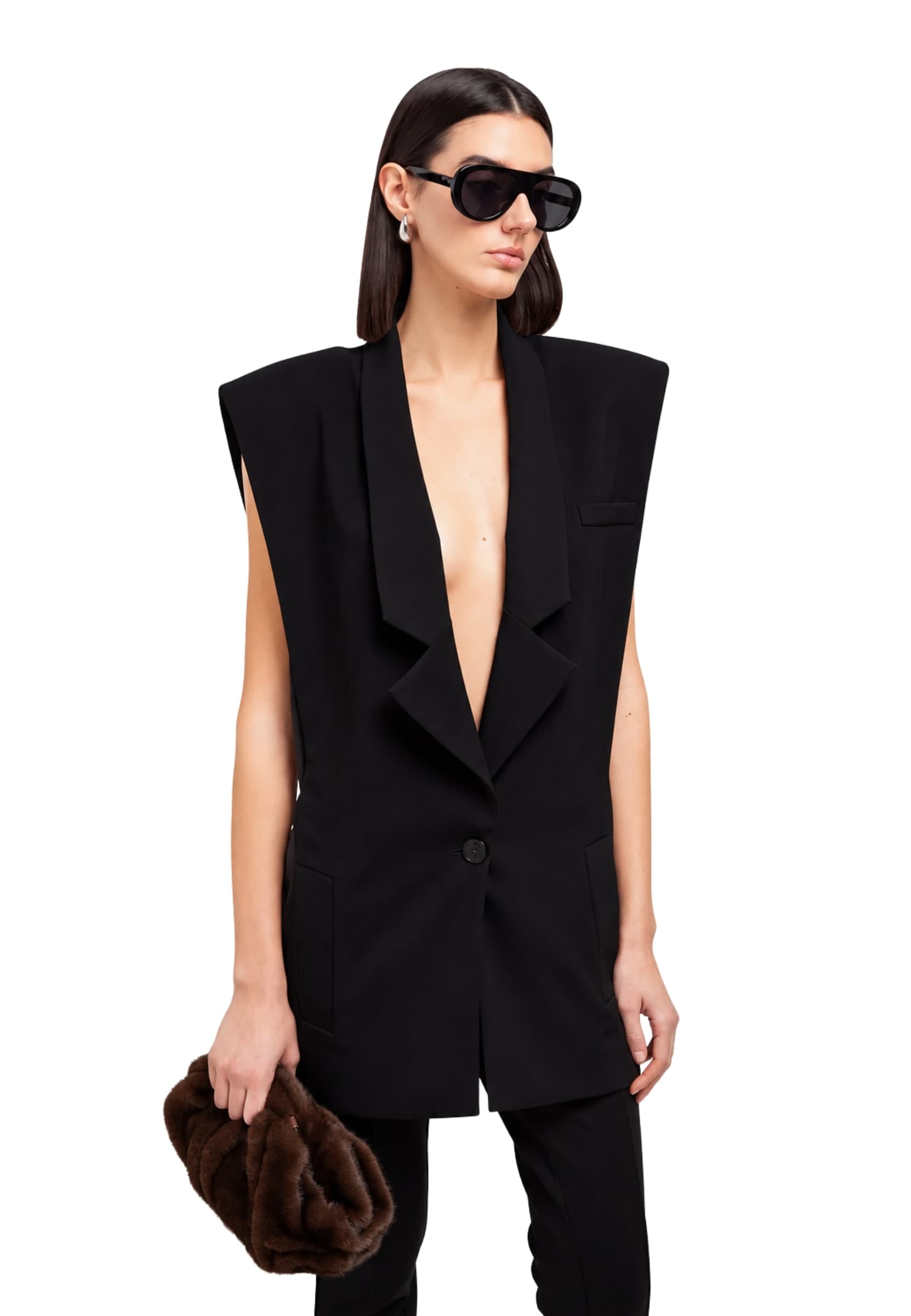 WEILI ZHENG MAXI GILET IN GABARDINA Weili Zheng - 2