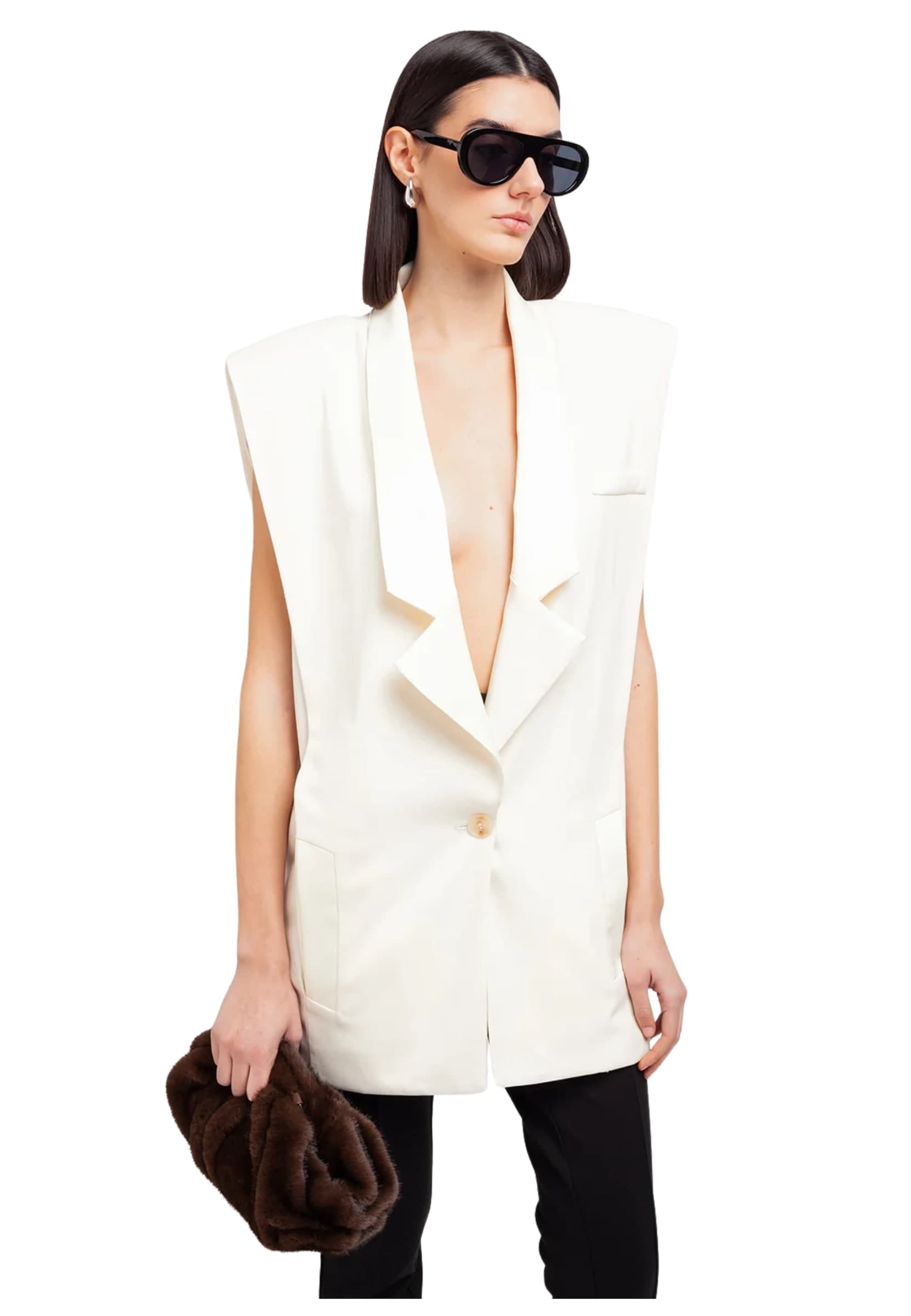 WEILI ZHENG MAXI GILET IN GABARDINA Weili Zheng - 2