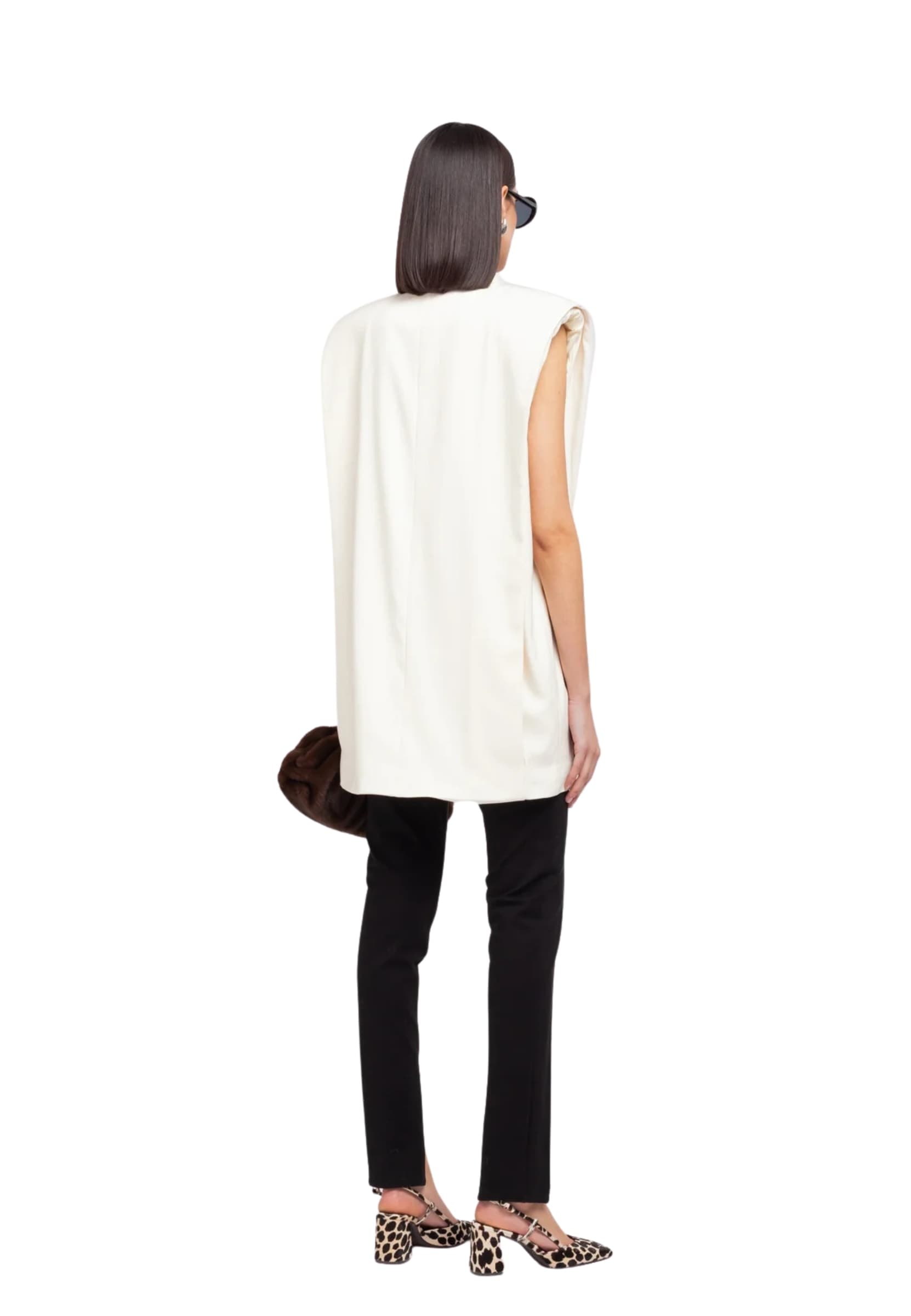 WEILI ZHENG MAXI GILET IN GABARDINA Weili Zheng - 3