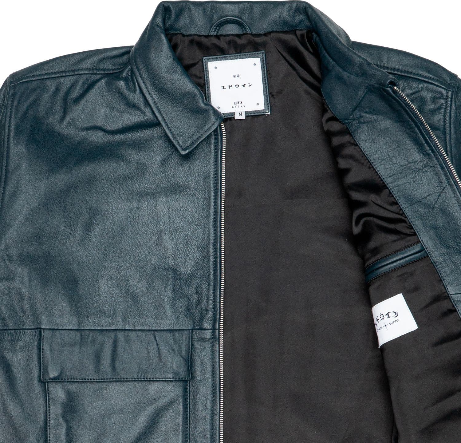 EDWIN Giacca in Pelle Uomo Edwin Dogma Dark Navy - 3