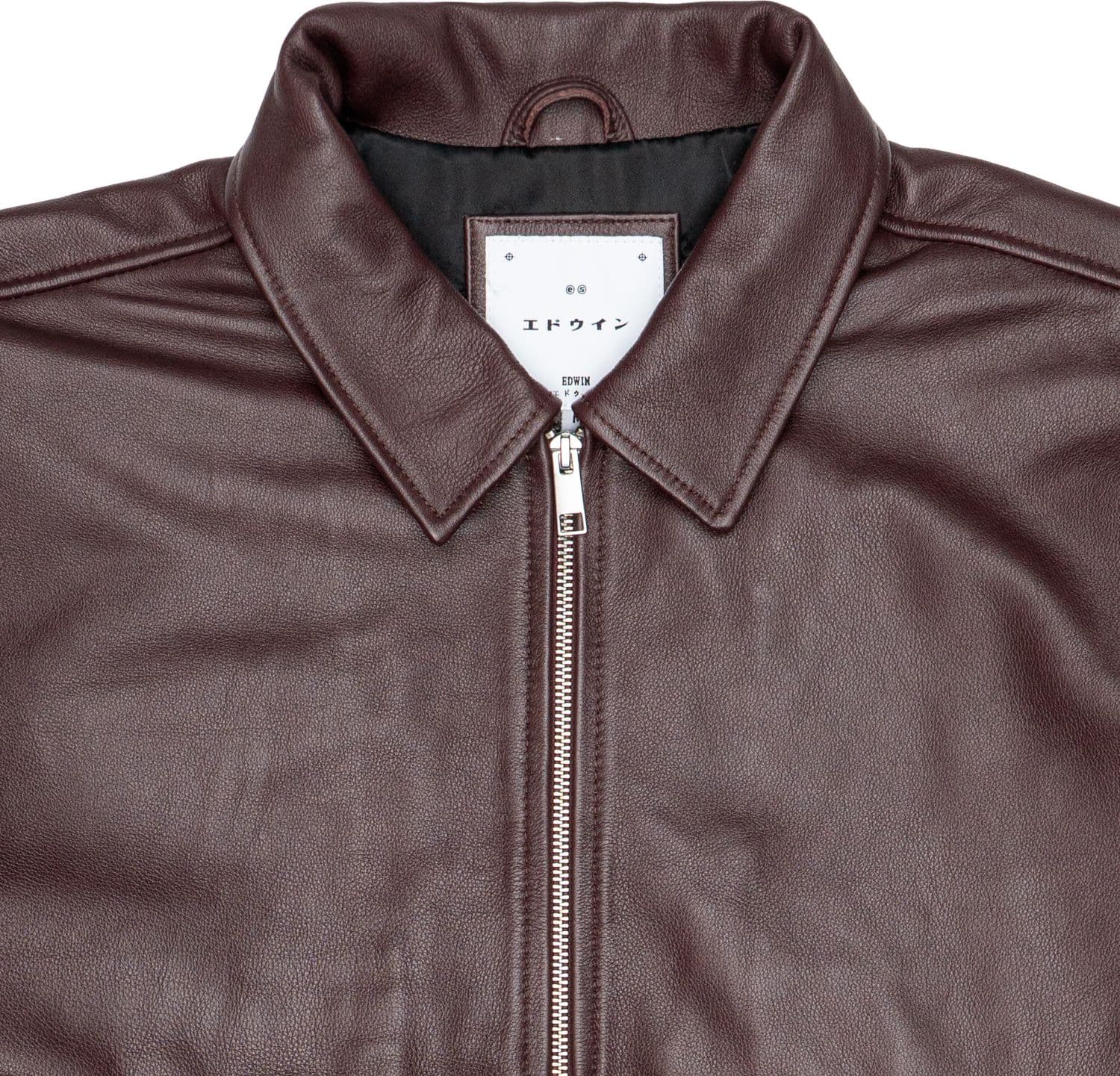 EDWIN Giacca in Pelle Uomo Edwin Dogma Brown Burgundy - 2