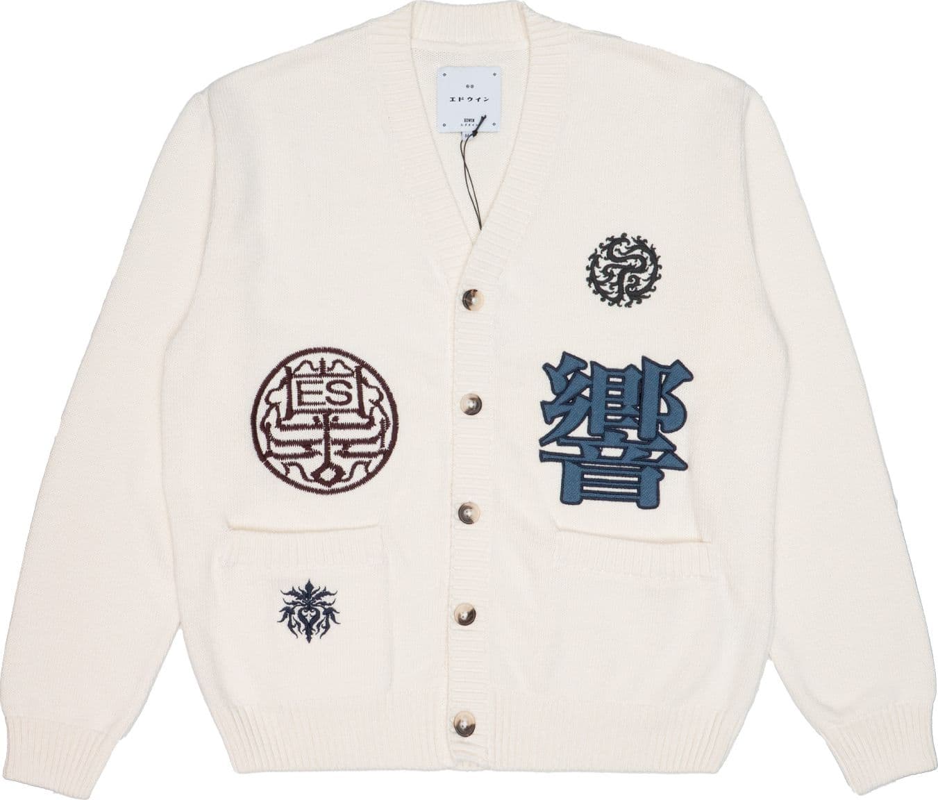 EDWIN Cardigan Uomo Edwin HIBIKI Off White