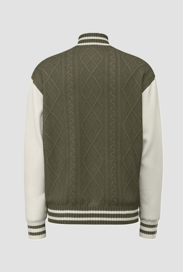 GUESS maglione con zip uomo verde - 2
