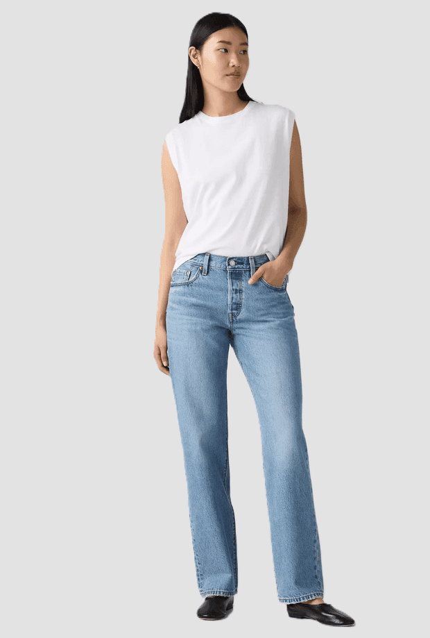 LEVI'S jeans '90 loose fit donna blu medio - 2