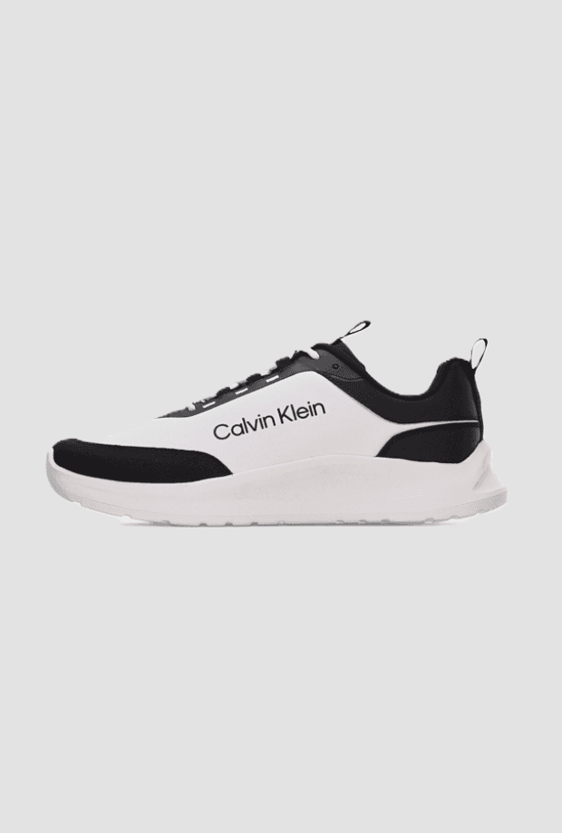 calvin klein scarpe running da uomo bianco-nero - 4