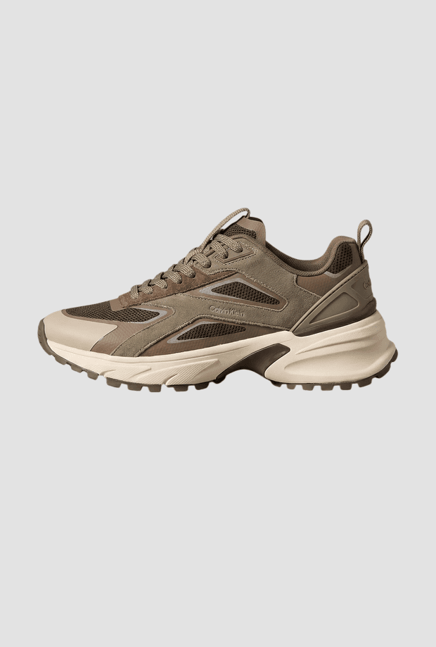 calvin klein scarpe running da donna marrone-verde - 3