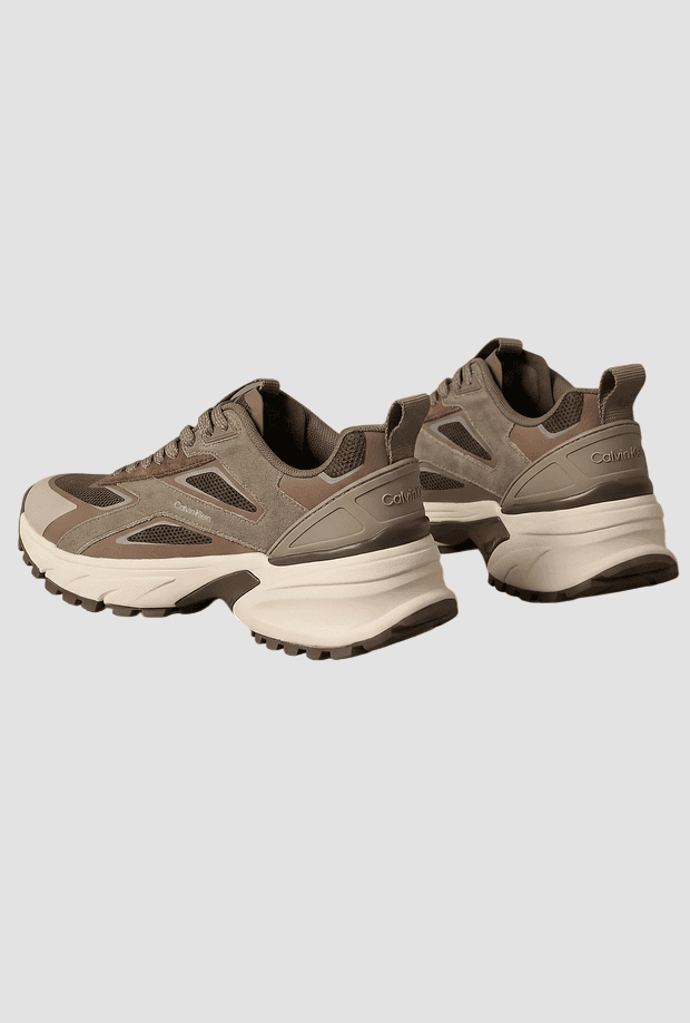 calvin klein scarpe running da donna marrone-verde - 4