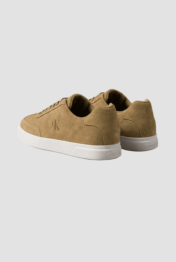 calvin klein scarpe in camoscio da uomo beige - 5