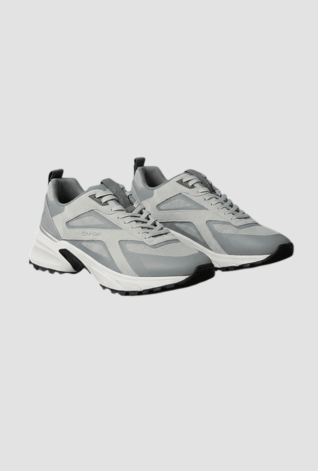 calvin klein scarpe running da uomo grigio chiaro - 2