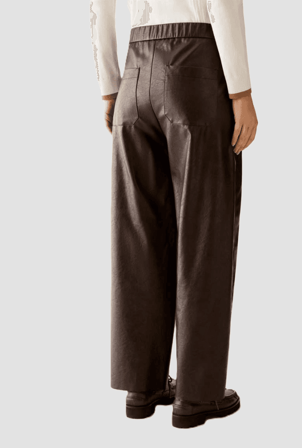 PENNYBLACK pantalone effetto pelle da donna testa di moro - 3