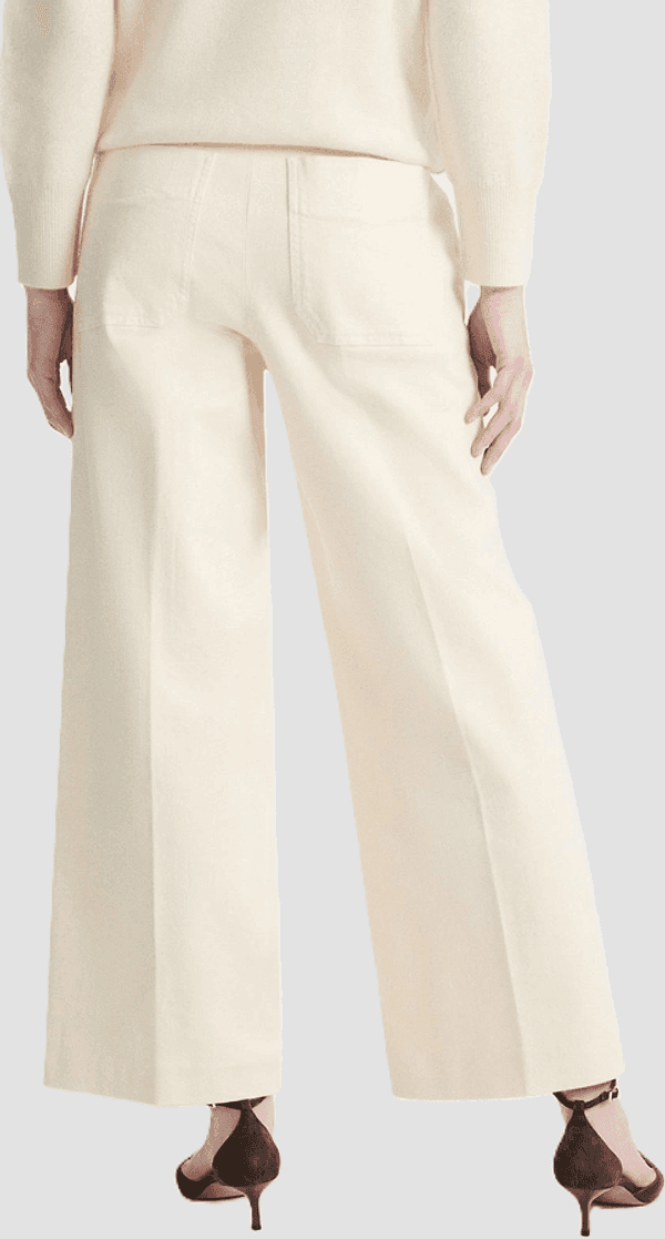 MARELLA pantalone wide leg con cintura donna panna - 2