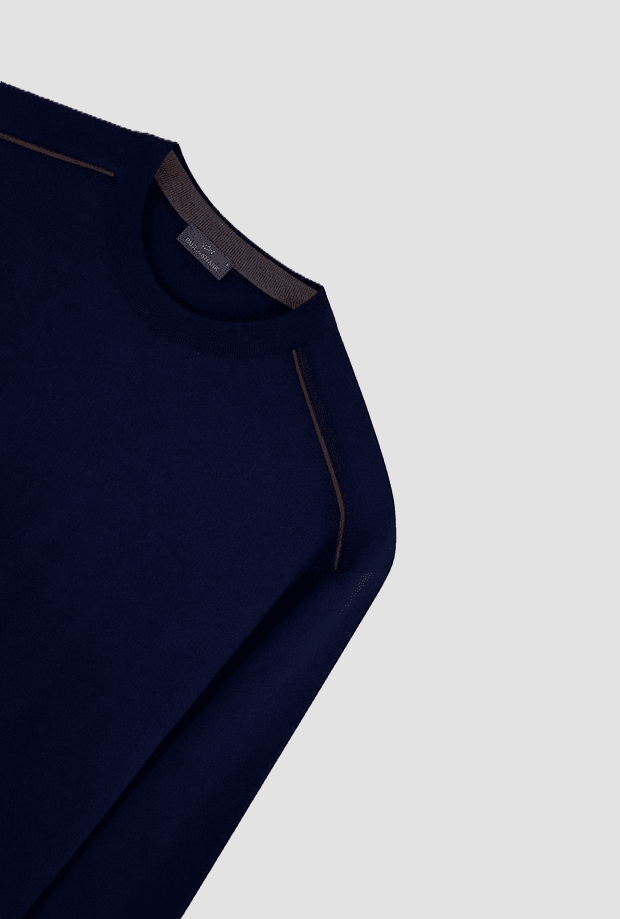 Paul&amp;Shark maglia in pura lana con dettagli uomo navy blue - 2
