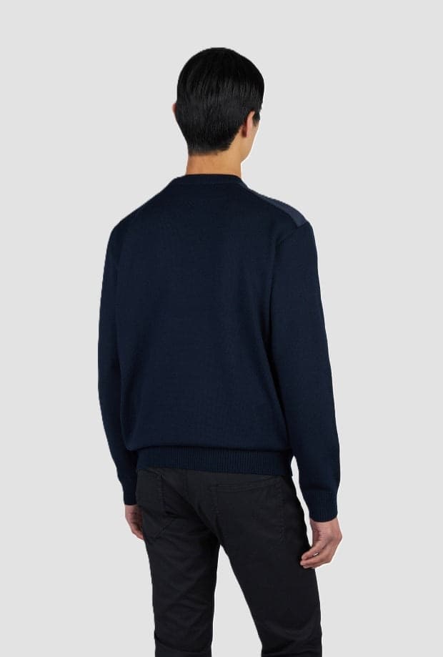 Paul&amp;Shark maglia in lana con inserti uomo blu - 3