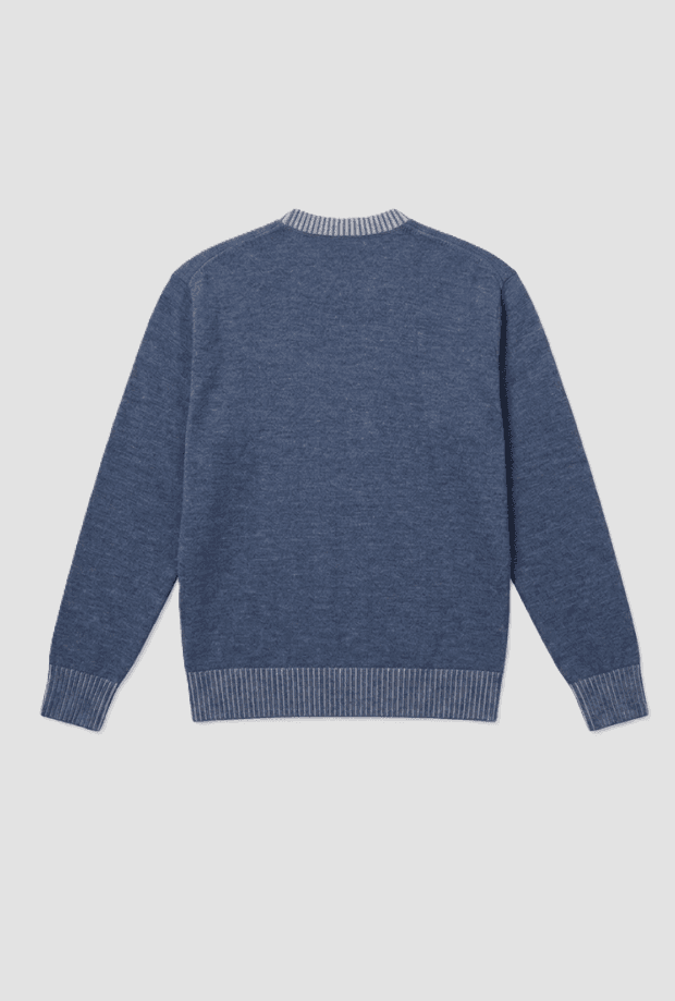Paul&amp;Shark maglia con collo e maniche a coste uomo blu - 2