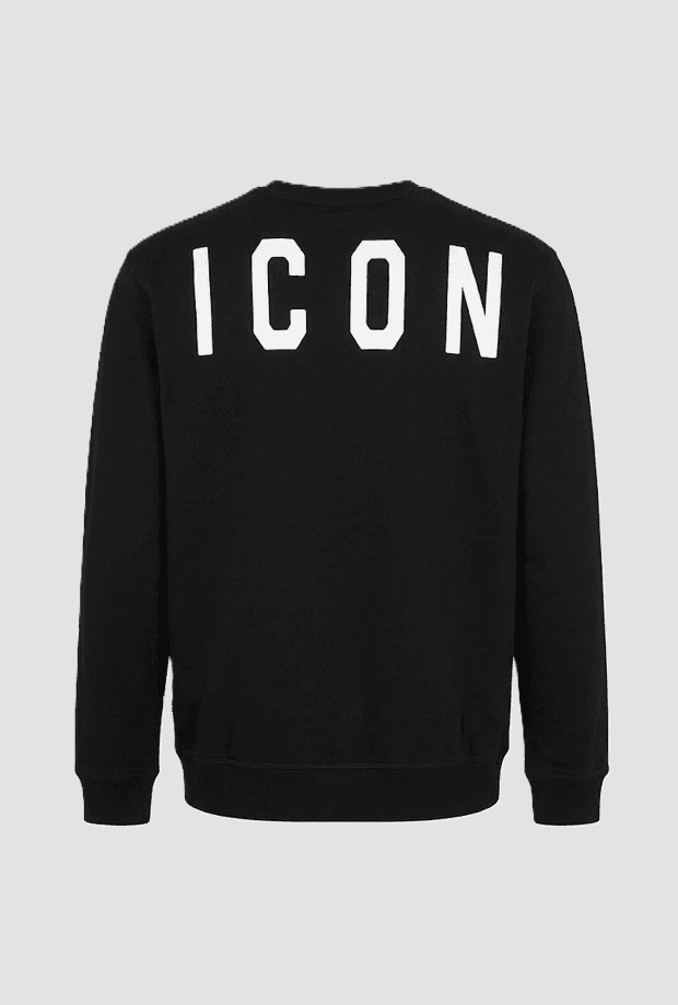 ICON felpa a girocollo con logo fronte/retro uomo nero - 2