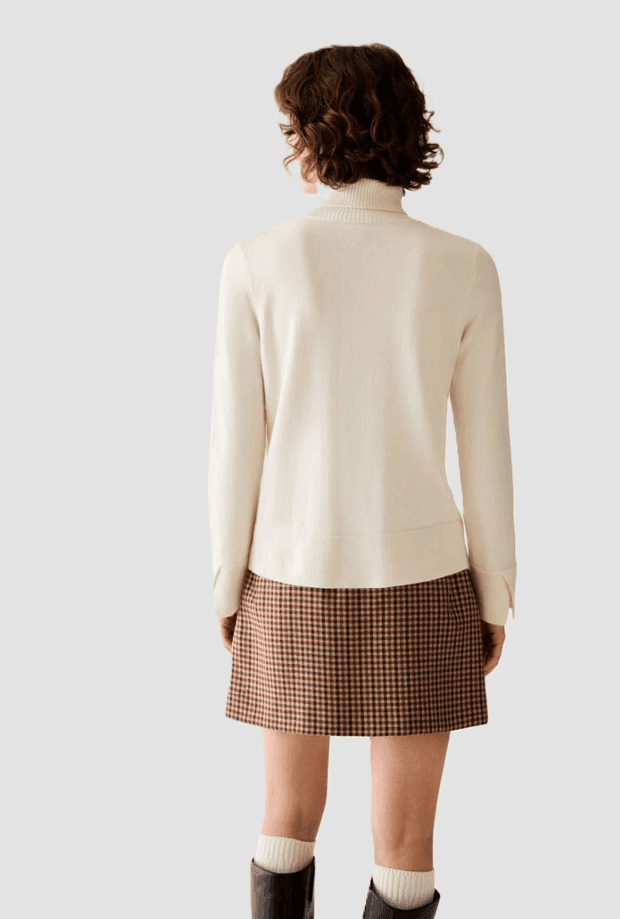 PENNYBLACK dolcevita misto lana-cashmere donna bianco - 3