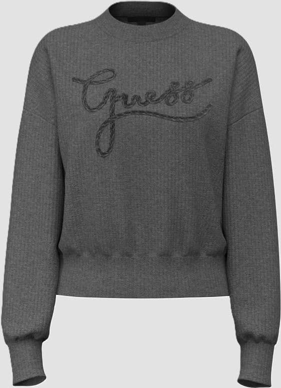 GUESS maglia con logo donna grigio scuro