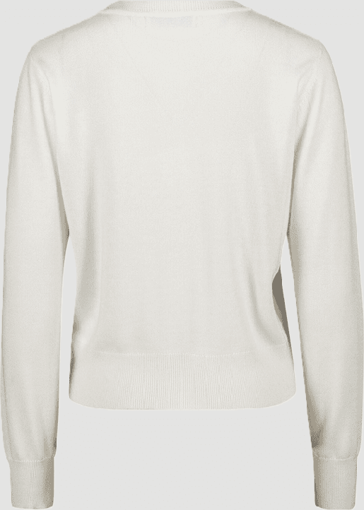 GAUDI cardigan girocollo a rombi da donna avorio - 2