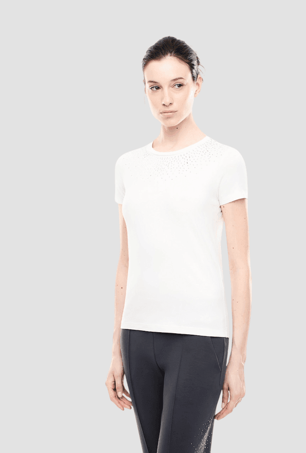 EA7 t-shirt precious da donna bianco - 3
