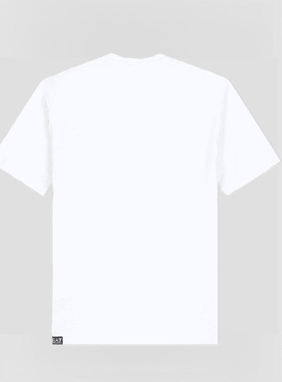 EA7 t-shirt con logo frontale da uomo bianco - 2