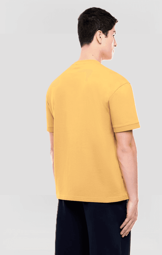 EA7 t-shirt con logo da uomo giallo - 4