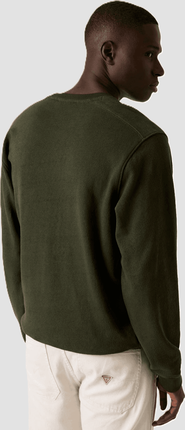 GUESS felpa girocollo uomo verde - 3