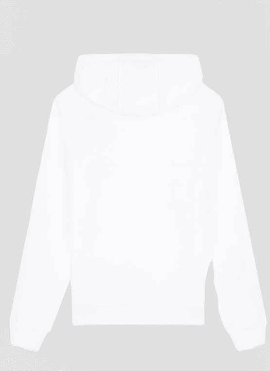 EA7 felpa con cappuccio e logo frontale da uomo bianco - 2