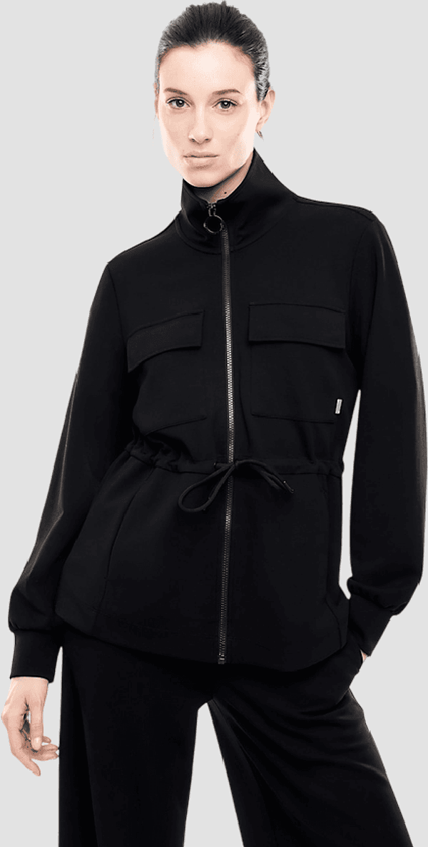 EA7 felpa full zip da donna nero - 3