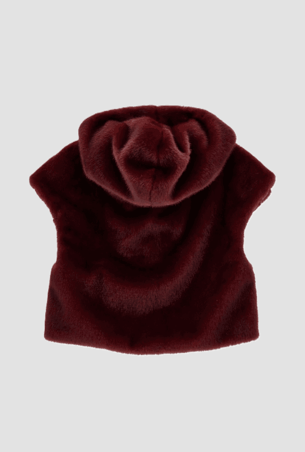 MONNALISA gilet con cappuccio in ecopelliccia bambina susina - 2
