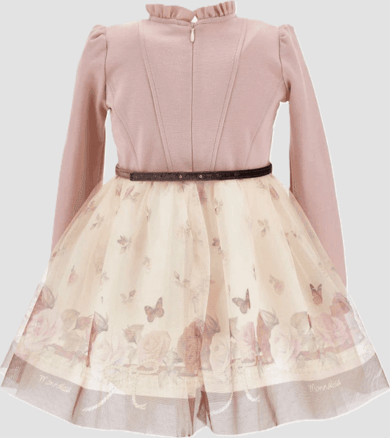MONNALISA abito bambina rose tulle - 2