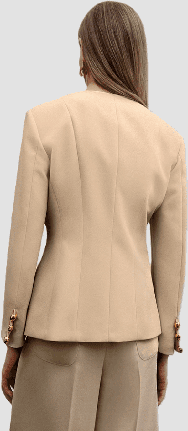 MARELLA giacca girocolla donna beige - 3
