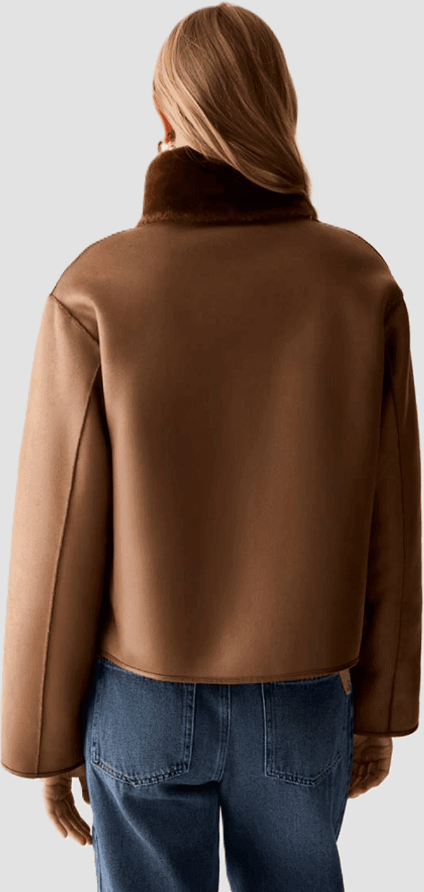 PENNYBLACK giacca in ecopelliccia reversibile donna tabacco - 3