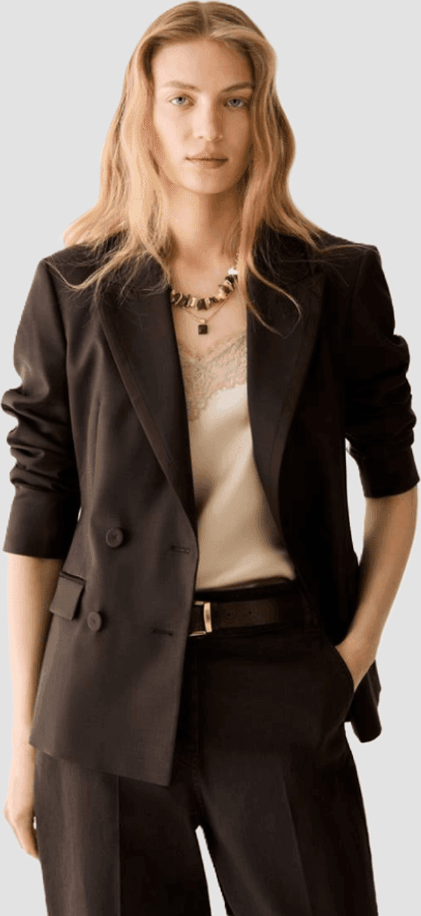 PENNYBLACK giacca slim fit doppiopetto donna testa di moro - 2