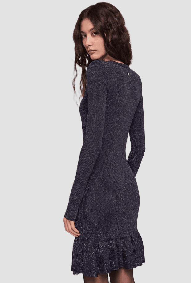 GAUDI abito in maglia con bottoni da donna blu - 4