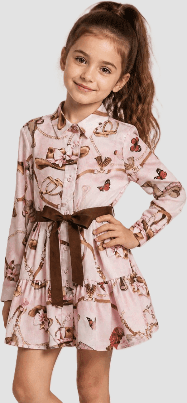 MONNALISA abito stampato bambina rosa - 3