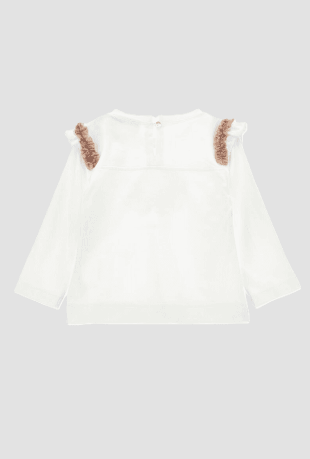 MONNALISA t-shirt con stampa rosa bambina panna - 2