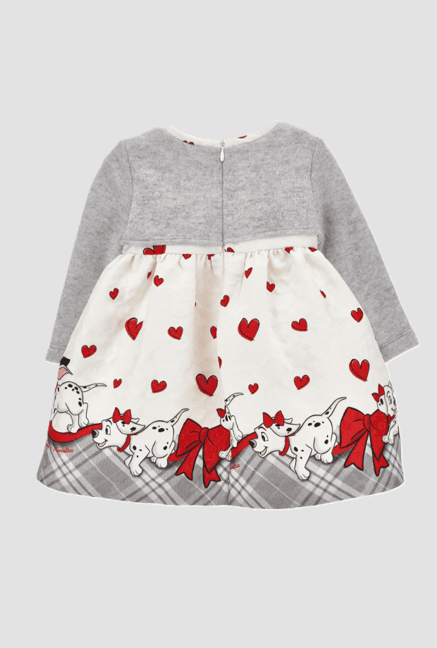 MONNALISA abito con coprispalle carica101 bambina panna-rubino - 2
