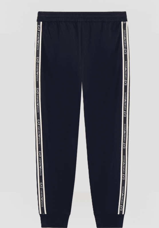 EA7 pantalone jogger logo series da uomo blu - 2