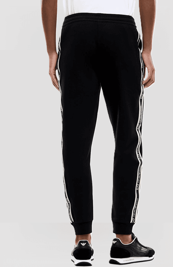 EA7 pantalone jogger slim fit da uomo nero - 5