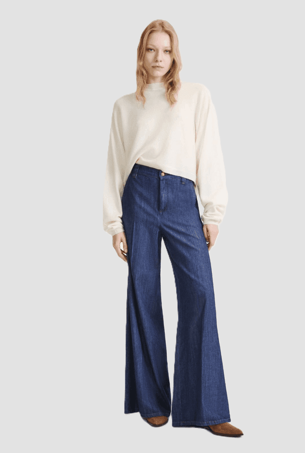 MARELLA jeans a palazzo donna blue denim - 2