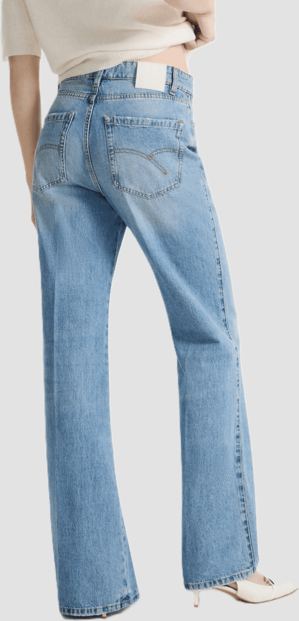 MARELLA jeans wide leg con cordoncino donna azzurro - 3