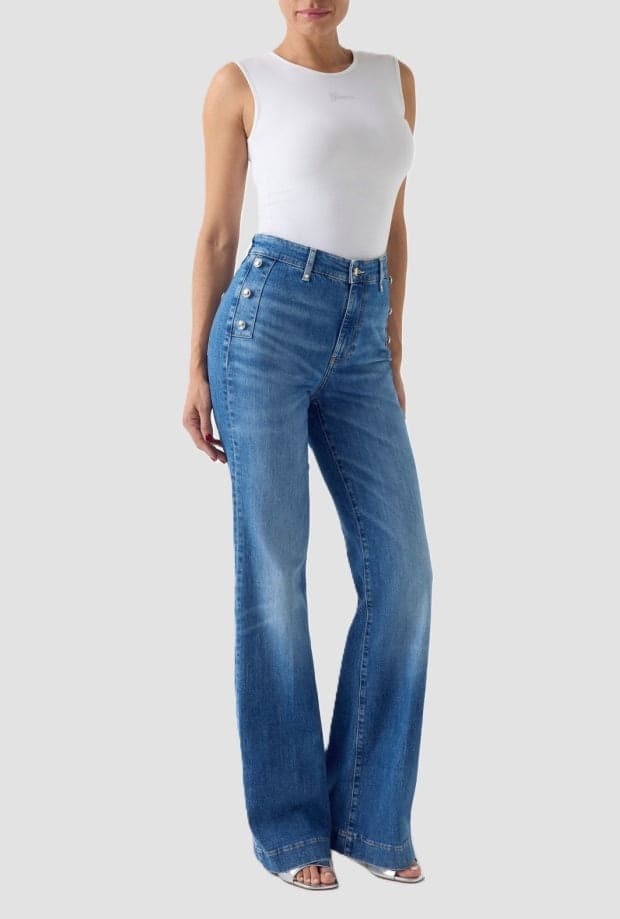 GUESS jeans vita alta donna blu - 2