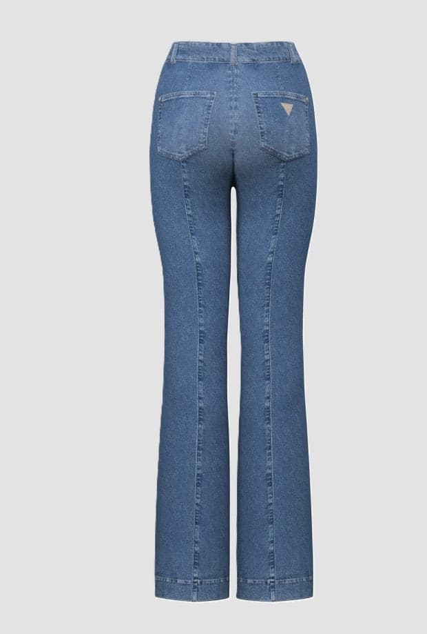 GUESS jeans vita alta donna blu - 3