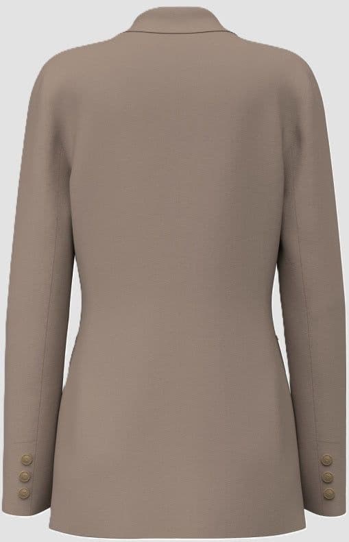 GUESS giacca monopetto donna beige - 3