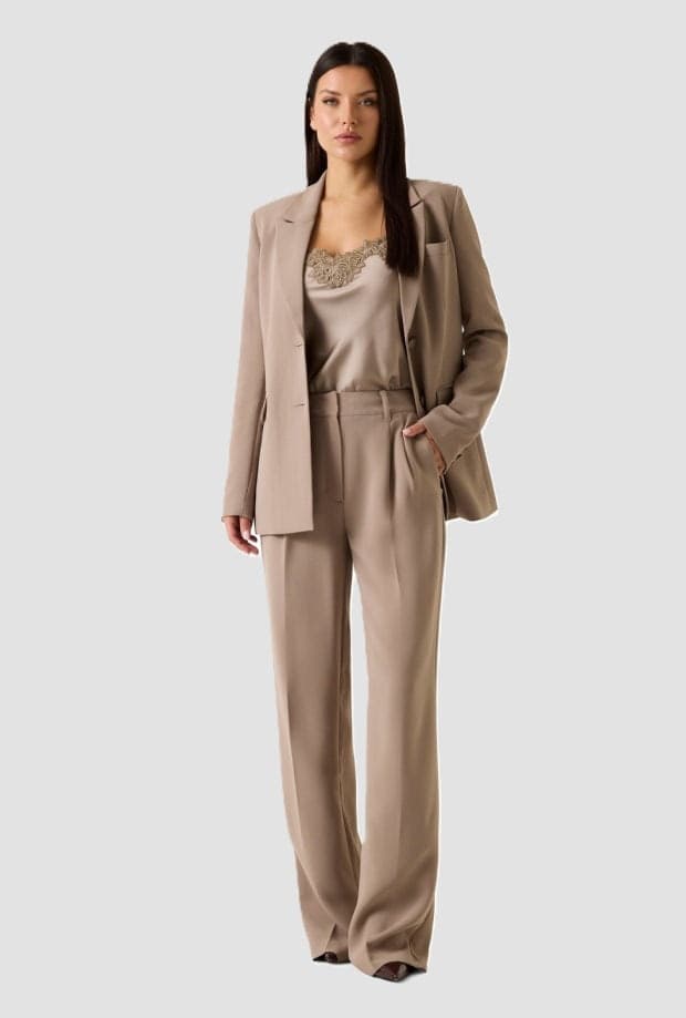 GUESS giacca monopetto donna beige - 5