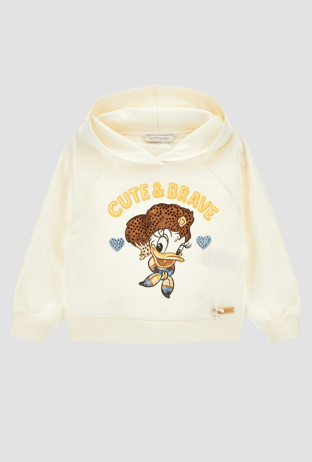 MONNALISA felpa con cappuccio disney bambina gardenia-blu