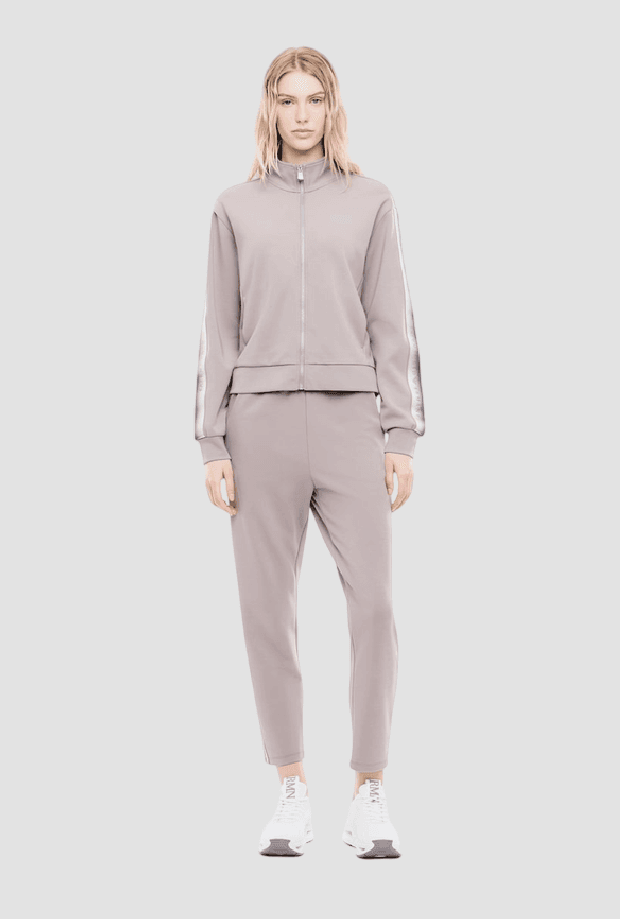 EA7 tuta con bande logate da donna grigio - 3