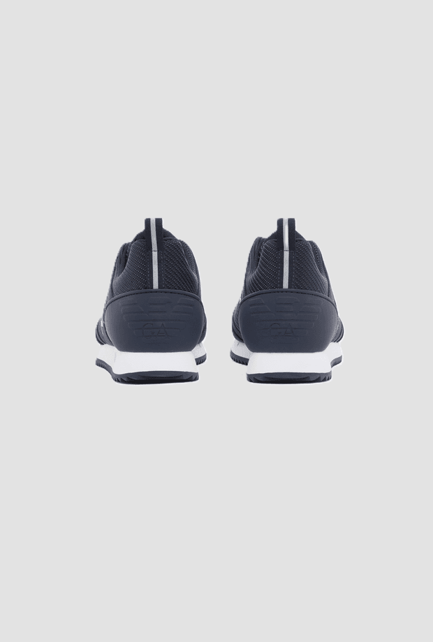 EA7 scarpe con logo ea7 da uomo blu scuro - 3