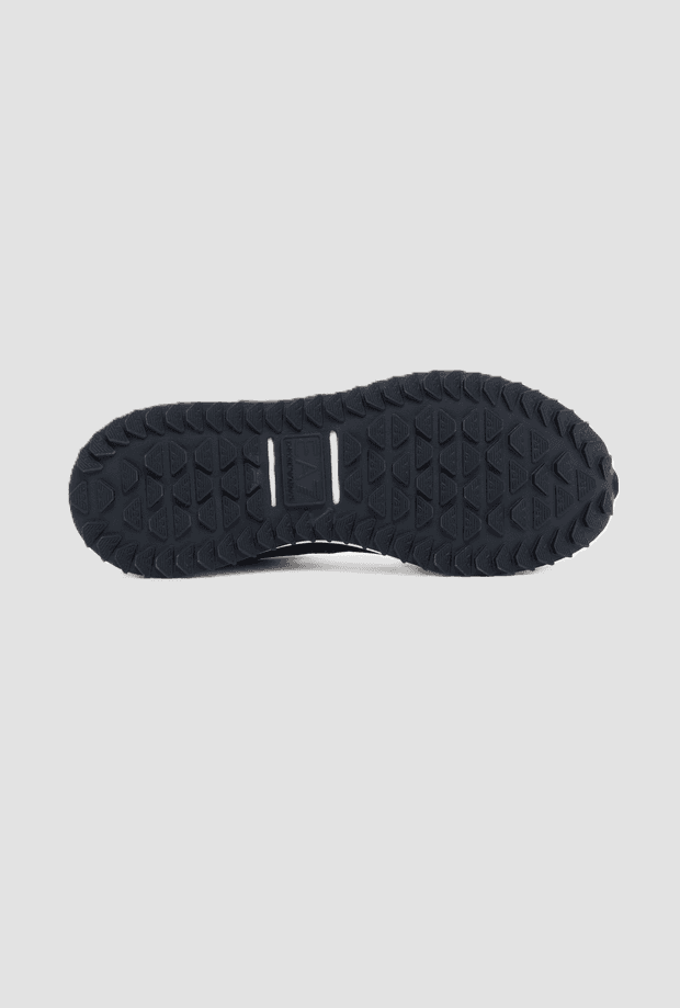 EA7 scarpe con logo da uomo nero - 5
